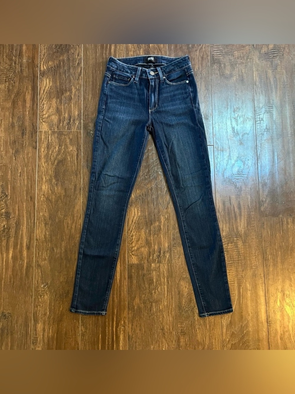 PAIGE Indigo Skinny Jeans in Dark Blue Wash